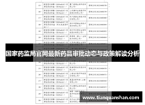 国家药监局官网最新药品审批动态与政策解读分析